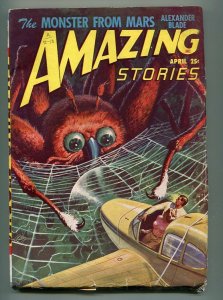 AMAZING STORIES PULP APRIL 1948-ALEXANDER BLADE -J. ALLEN ST. JOHN-VG