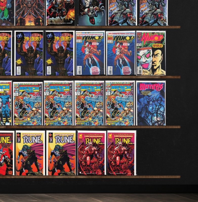 Huge Lot 140+ Comics with Rune, Robin, Mys Tech Wars, Namor & More!