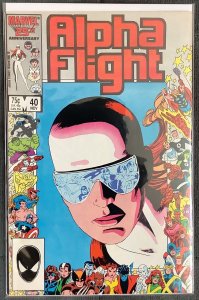 Alpha Flight #40 Direct Edition (1986, Marvel) 25th Anniversary Cover. NM-