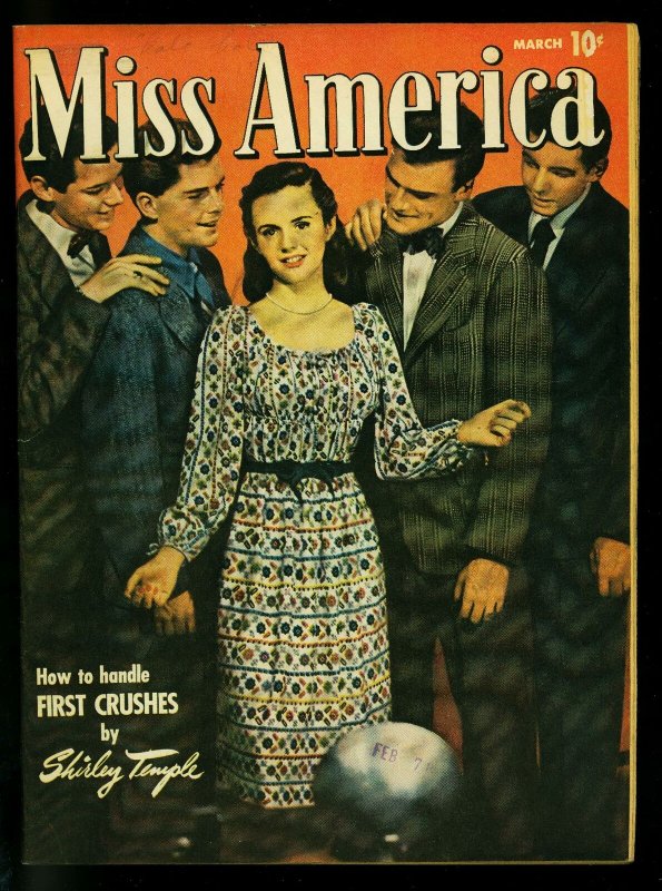 Miss America Vol 5 #5 1947- Patsy Walker- Rory Calhoun- Shirley Temple- F/VF 