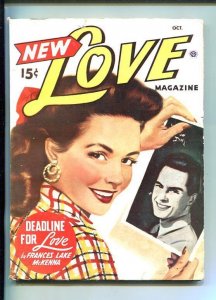 PULP:  NEW LOVE-OCT 1947-ROMANTIC PULP FICTION-CLASSIC PIN-UP GIRL COVER-vg/fn