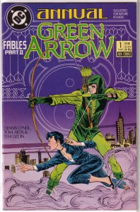 Green Arrow (vol. 2, 1987) Annual #1 GD (Fables 2) O'Neil/Artis, Hannigan cover