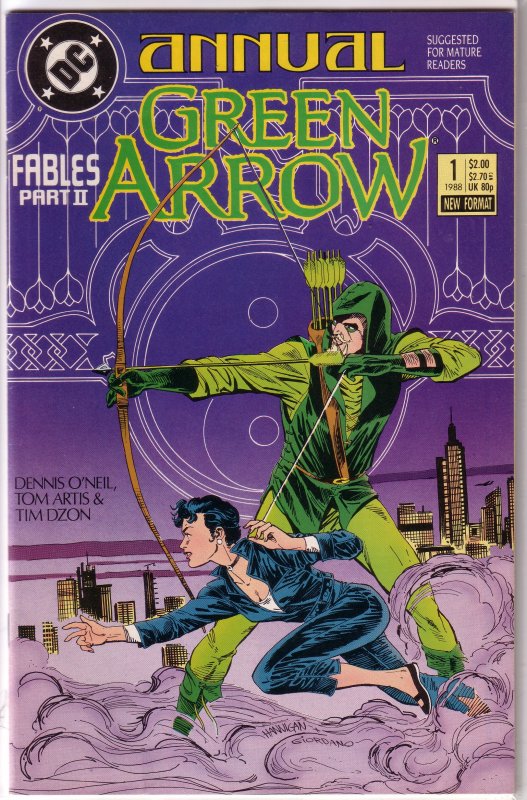 Green Arrow (vol. 2, 1987) Annual #1 GD (Fables 2) O'Neil/Artis, Hannigan cover