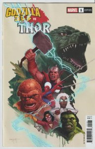 Godzilla vs Thor #1 2025 E.M Gist Cover H Marvel Comics EB182
