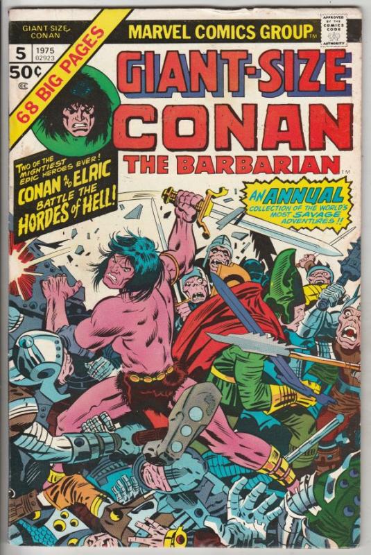 Giant-Size Conan #5 (Dec-75) FN/VF Mid-High-Grade Conan