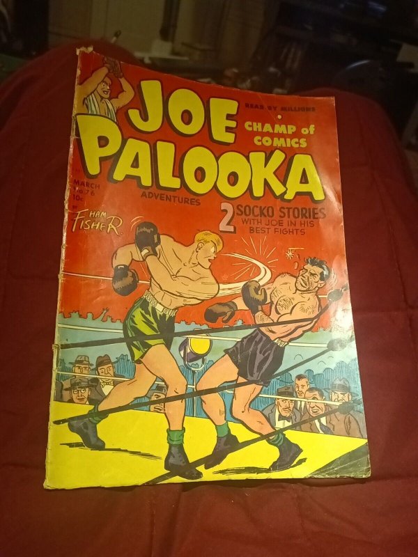 Joe Palooka #76 Harvey Comics 1953 Golden Age Boxing Cover Ham Fisher Art Cover