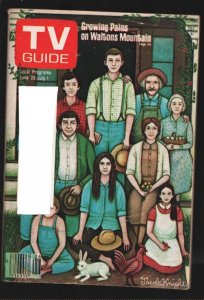 MAG: TV Guide 6/25/1977--Cast of The Walton's cover by Jacob Knight-New York ...