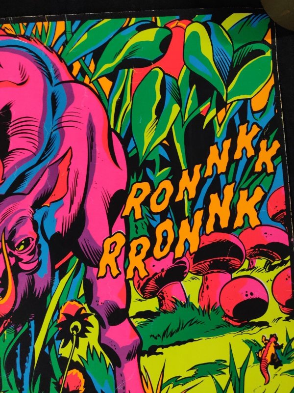 1971 Third Eye #4020 Ronnkk HULK 21.5 x 33 Black Light Poster