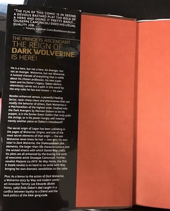 DARK WOLVERINE: The PRINCE  Marvel Comics Hardcover With Dust Jacket
