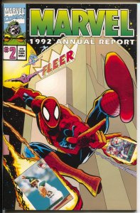 Marvel Annual Report #2 1992-wraparounf Spider-man cover-top item-NM-