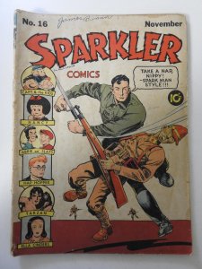 Sparkler Comics #16 (1942) GD Condition centerfold detached