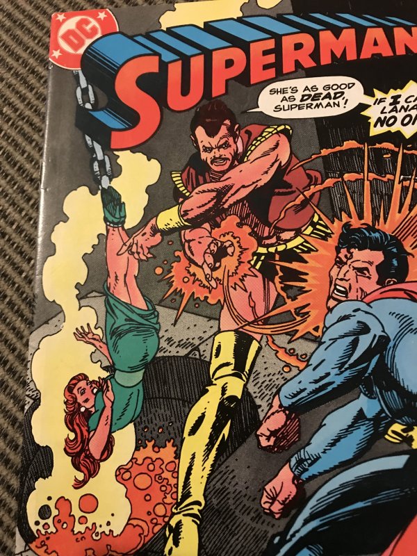 Superman #392 : DC 2/84 VF; Bondage cover, Lana Lang, Curt Swan