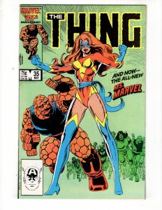 The Thing #35 (1986) 1st appearance Sharon Ventura as MS. MARVEL !!! / ID#968