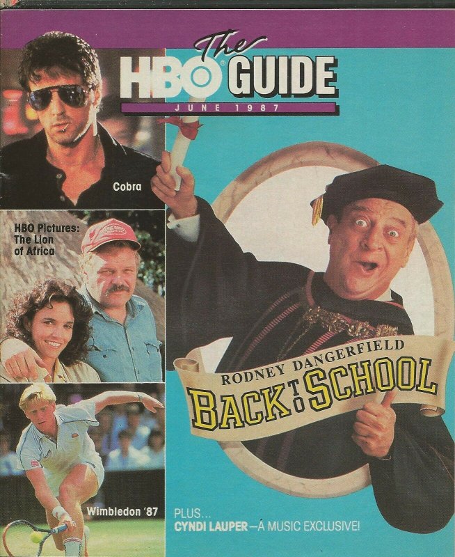 ORIGINAL Vintage June 1987 HBO Guide Magazine Back to School Rodney Dangerfield