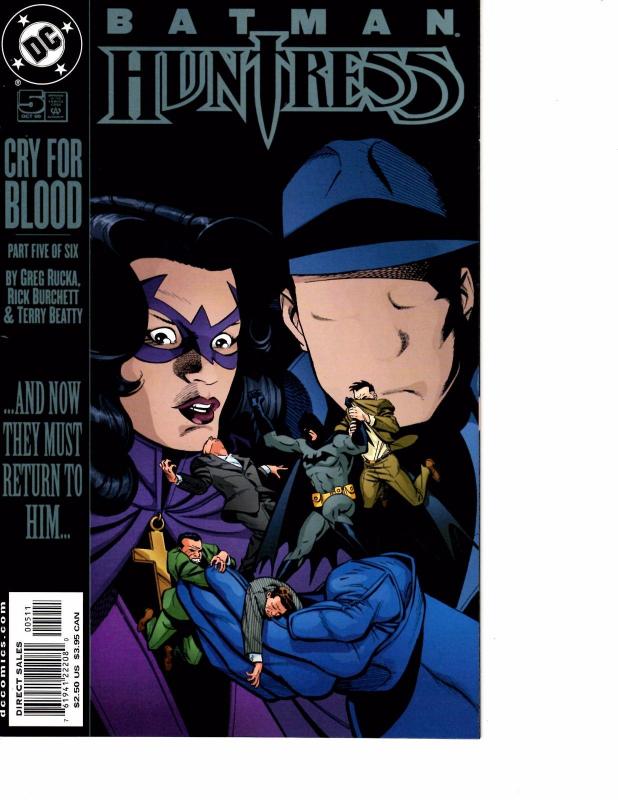 Lot Of 5 Batman Huntress Cry For Blood DC Comic Books # 1 2 3 4 5 Gotham DC3