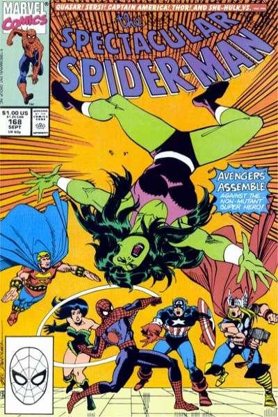 Spectacular Spider-Man (1976 series) #168, VF+ (Stock photo)