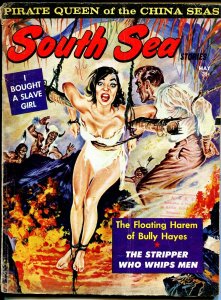 South Sea Stories 5/1963-terrified bound babe-slave girl-cheesecake pix-G/VG