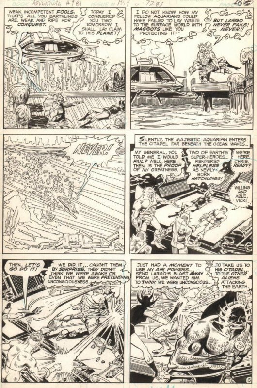 Adventure Comics #481 p.5 - The Aquarian Invasion 1981 art by Carmine Infantino