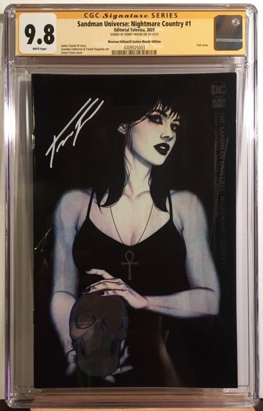 1STs! Sandman Universe: Nightmare Country #1 Frison Foil CGC 9.8 SIGNED ~1:100