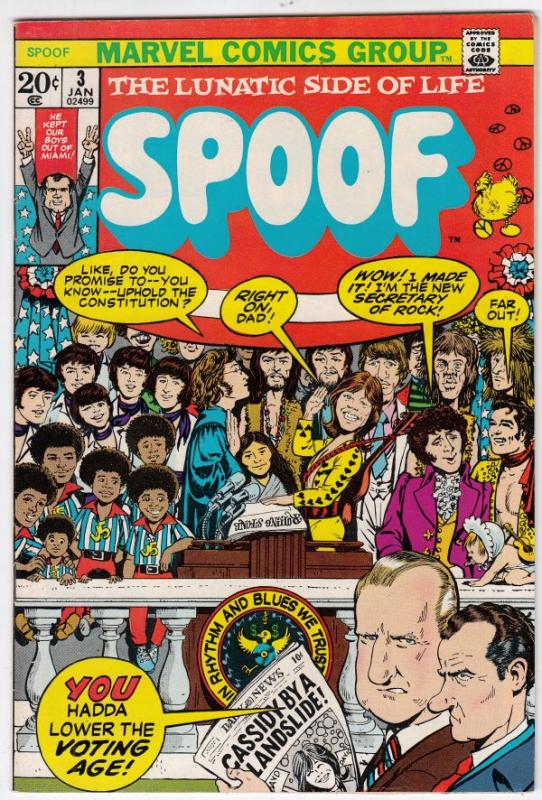 Spoof #3 (Jan-71) VF/NM High-Grade Richard Nixon, Spiro Agnew