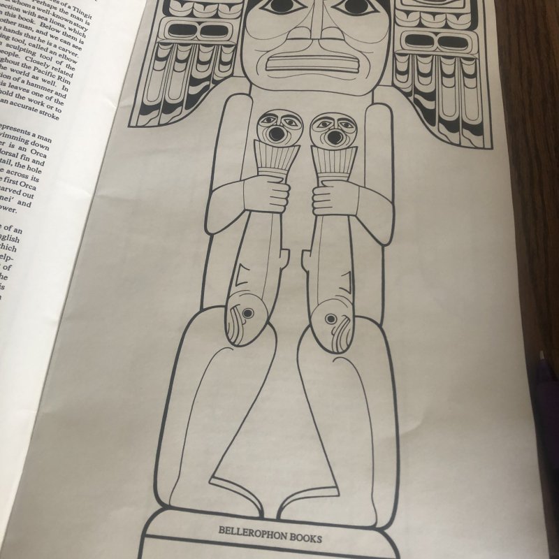 Totem poles to color&cut out Vol.2 Tlingit 8x17 Unmarked