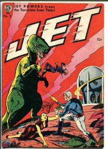 Jet #2 1951-ME-Space Ace-robot-dinosaur-Bob Powell-rockets-apes-Oriental-VG+