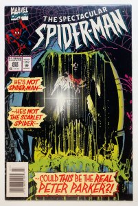 The Spectacular Spider-Man #222 (1995) NEWSSTAND, 1st cameo appearance of Spi...