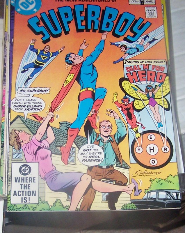 NEW ADVENTURES OF SUPERBOY # 28 DC 1982  dial h for hero+ma and pa kent 