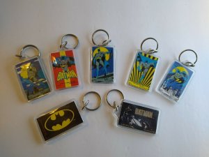 Batman Keychain Lot Of 7 Different Licensed Official DC Comics Superhero's 1980s 