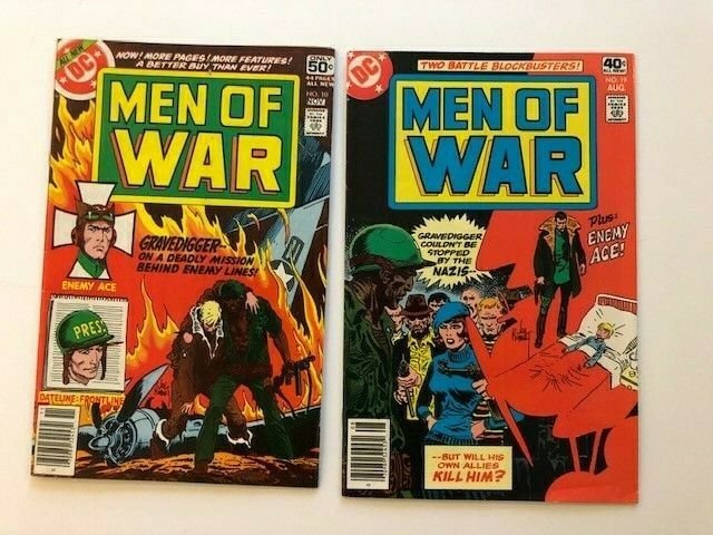 LOT OF 2~DC MEN OF WAR #10 & #19 Gravedigger FINE/VERY FINE  (A162)