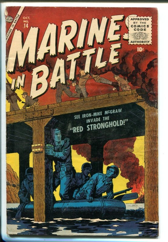 Marines In Battle #14 1956-Atlas-Joe Orlando-John Severin-Corregidor-historic-VG