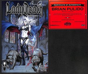 Lady Death Apocalyptic Abyss #1 VF/NM 9.0 Signed by Brian Pulido with COA!!