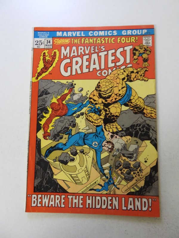 Marvel's Greatest Comics #34 (1972) FN+ condition