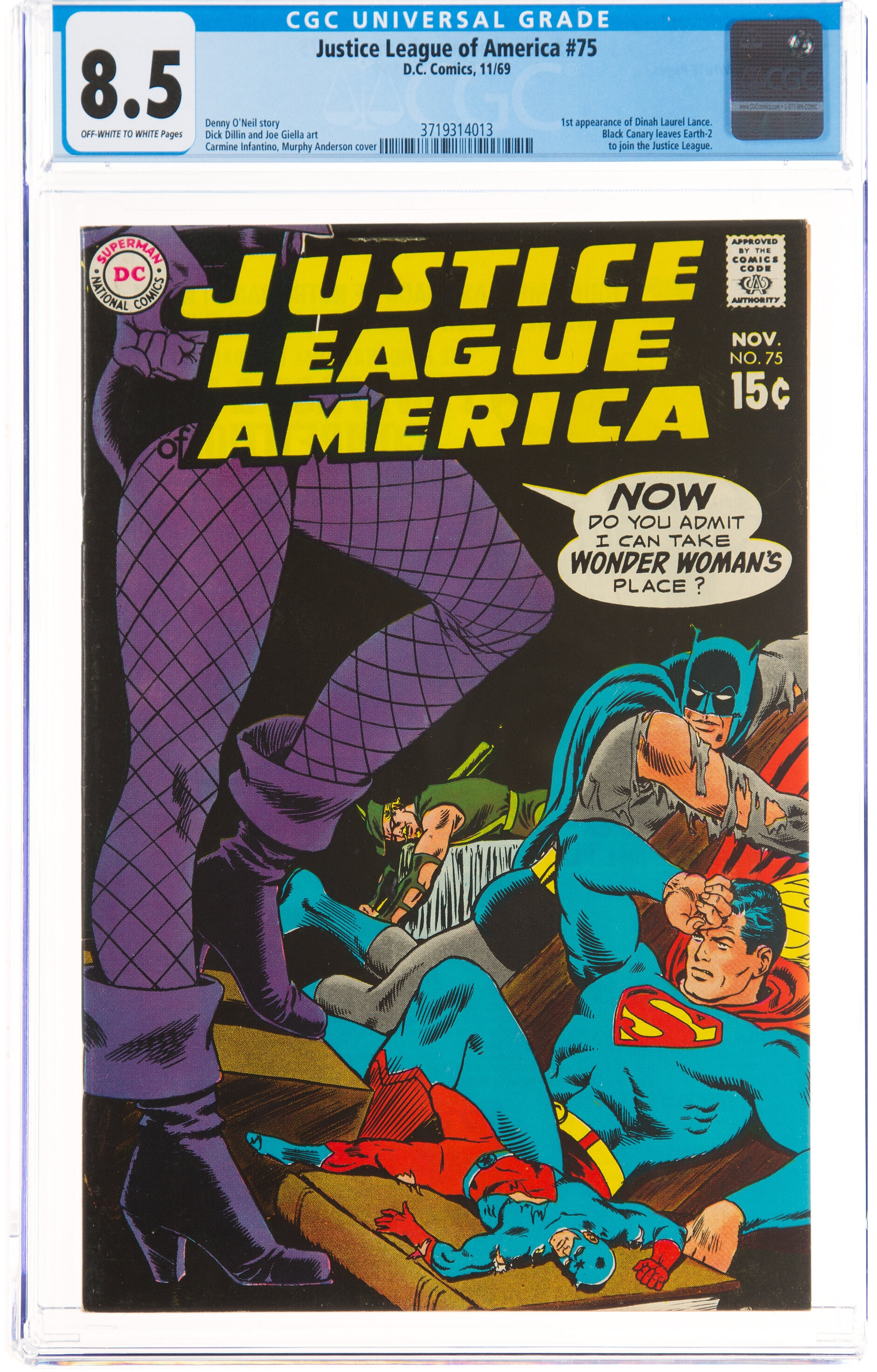 Justice League Of America 75 Dc 1969 Cgc Graded 8 5 Comic Books Silver Age Dc Comics