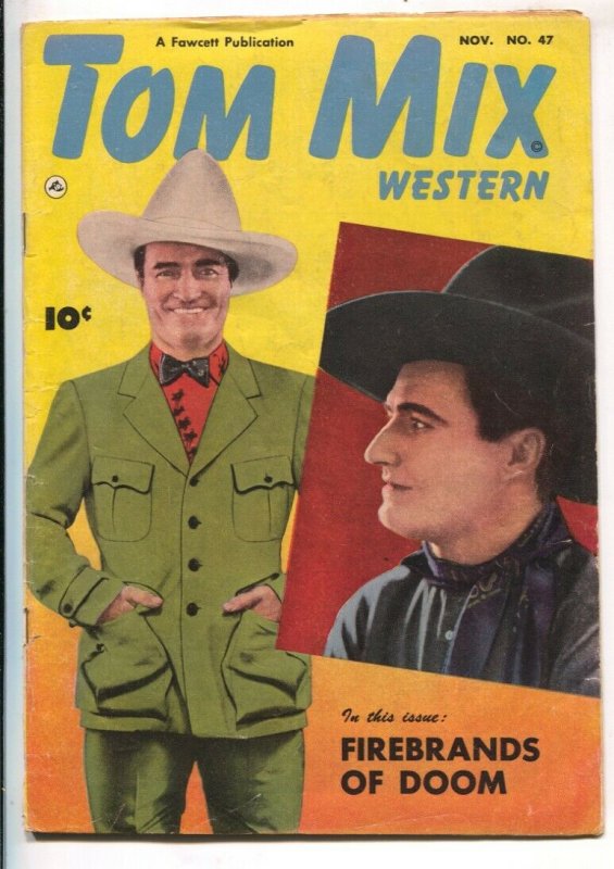 Tom Mix Western #47-1951-Fawcett- B-Western movie star photo cover-VG