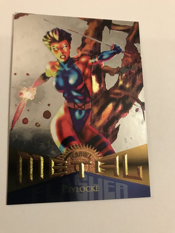 PSYLOCKE #112 card : Marvel Metal 1995 Fleer Chromium; NM/M; Power Grid subset