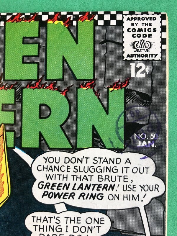 Green Lantern #50 (1967) 1st Appearance of Thraxon (The Powerful) 