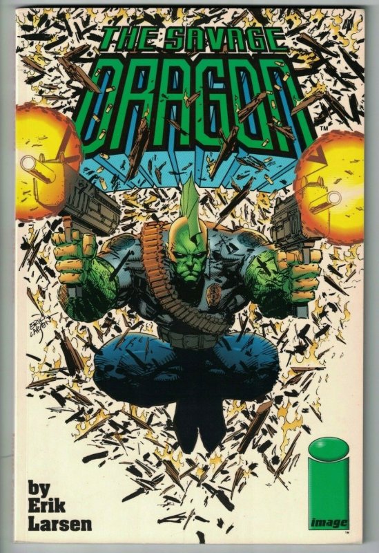 The Savage Dragon TPB #1 VF green logo variant - Image comics - collects #1-3