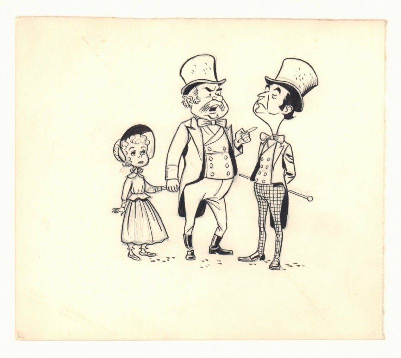 Three Victorian Era People Illo - art by George Papp