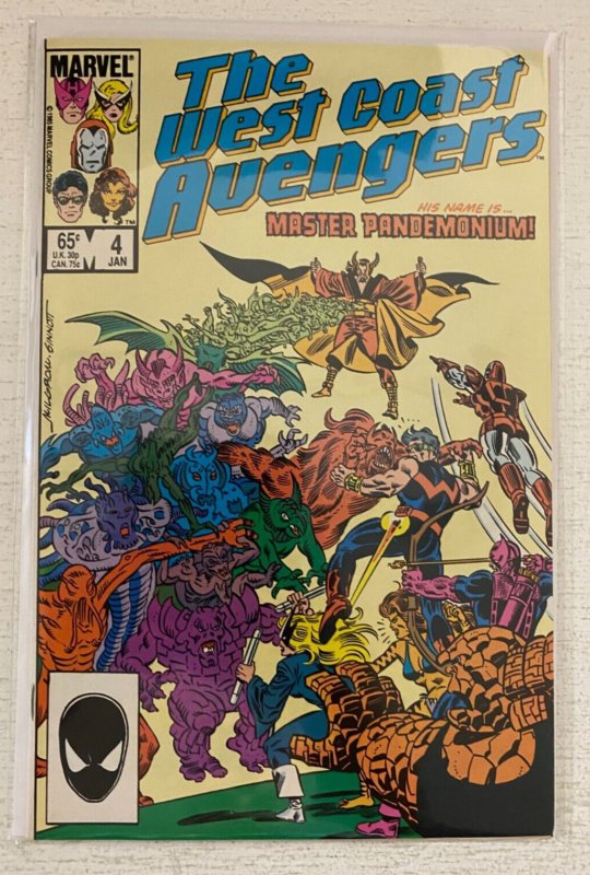 Avengers West Coast #4 Direct Marvel 8.0 VF 1st app Master Pandemonium (1986)