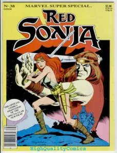 MARVEL COMICS SUPER SPECIAL #38, Red Sonja, VF, Robert E Howard, 1985