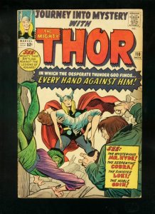 JOURNEY INTO MYSTERY #110 1964-THOR-MR HYDE-COBRA-JACK KIRBY-VG