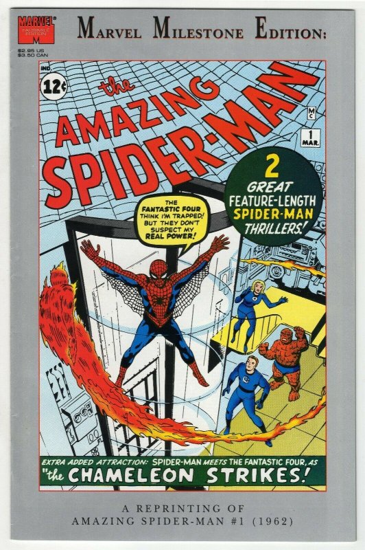 Marvel Milestone Edition Reprints Amazing Spiderman 1 Vintage 1993 Marvel Comics 