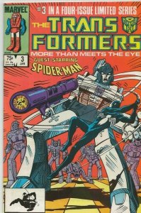 Transformers #3 ORIGINAL Vintage 1985 Marvel Comics Spider-Man 
