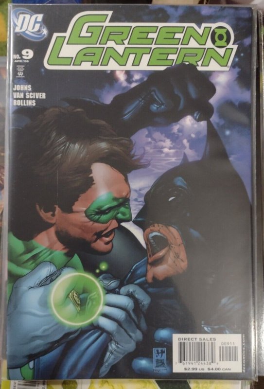 GREEN LANTERN # 9  2006  DC    HAL JORDAN  VS BATMAN KEY 1ST NEW TATTOOED MAN