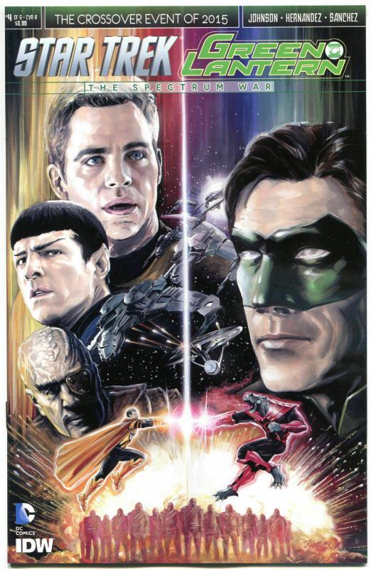 STAR TREK GREEN LANTERN #4 B, NM, Spock, Kirk, War, 2015, IDW, more in store