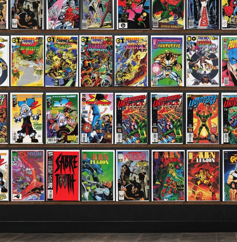 Huge Lot 150+ Comics with The Shadow, Guy Gardner, Marvel Universe & More!