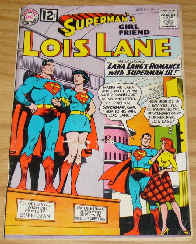 Superman's Girl Friend Lois Lane #36 VG october 1962 - lana lang