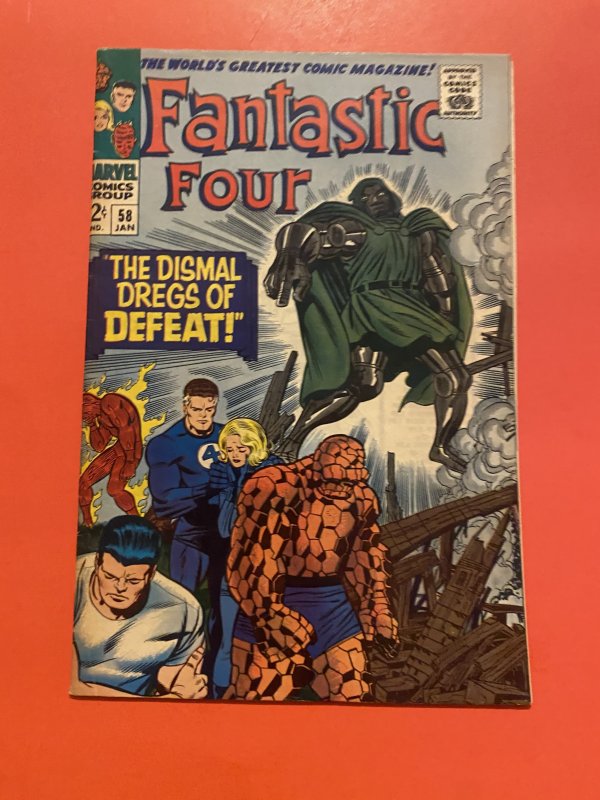 Fantastic Four #58/Silver Age Marvel Comic Book/Dr. Doom & Silver Surfer