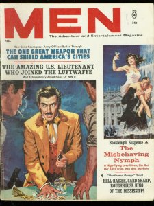 MEN MAGAZINE FEB 1962-GAMBLING COVER-MISBEHAVING NYMPH VG